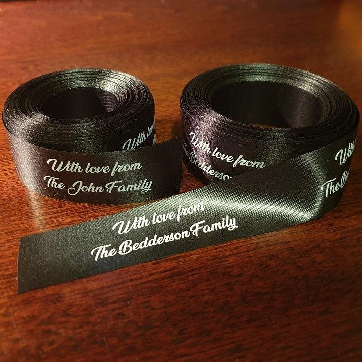 Personalised Ribbon - standard colour print