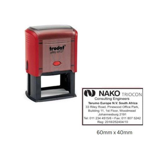 4927 - Trodat Printy stamp (8 lines - 60mm x 40mm)