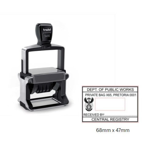 5480 - Trodat Professional Dater Stamp (68mm x 47mm)