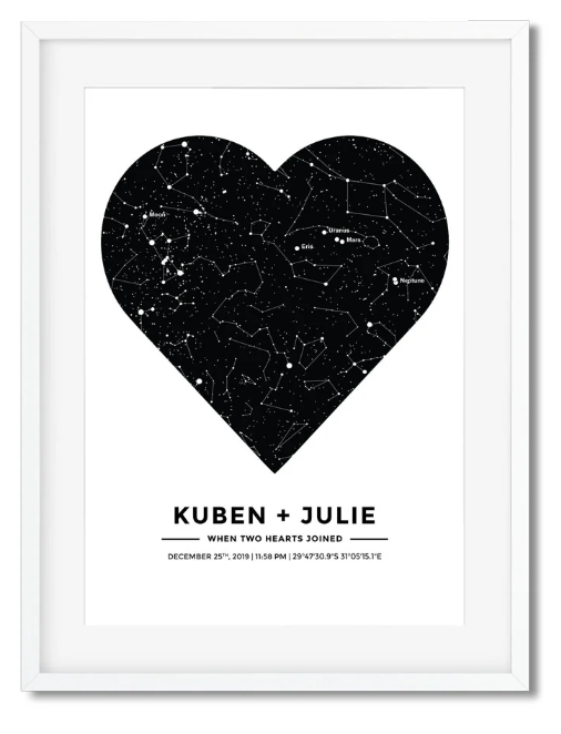 Star Map - Custom Constellation Map Heart