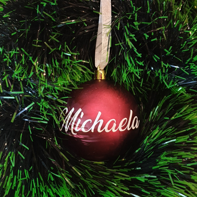 Christmas Bauble - Personalised - PVC (no bow)