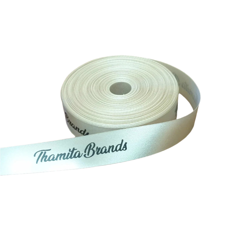 Personalised Satin Ribbon - Standard colour print (sold per metre)
