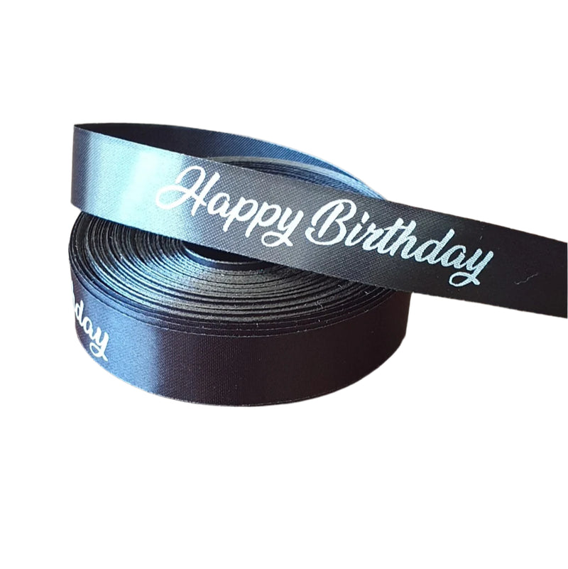 Personalised Satin Ribbon - Standard colour print (sold per metre)