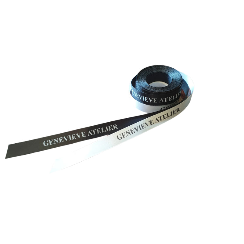 Personalised Satin Ribbon - Standard colour print (sold per metre)