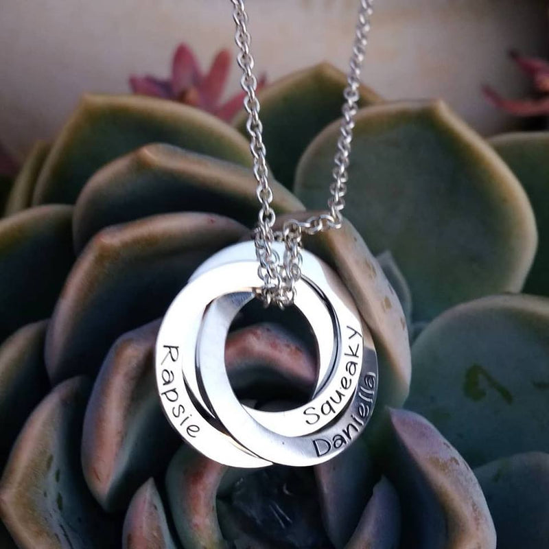 Personalised Triple Hoop Necklace