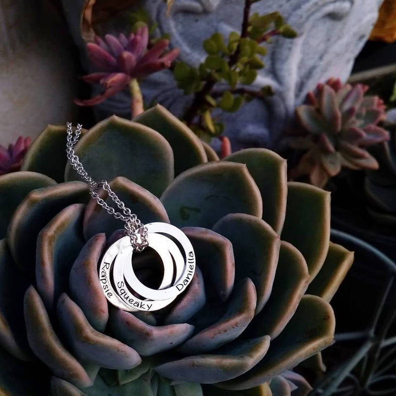 Personalised Triple Hoop Necklace