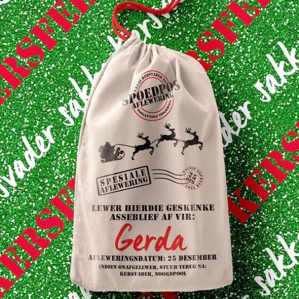 Bag - Personalised Santa Bag (Afrikaans) - by Georgie & Moon