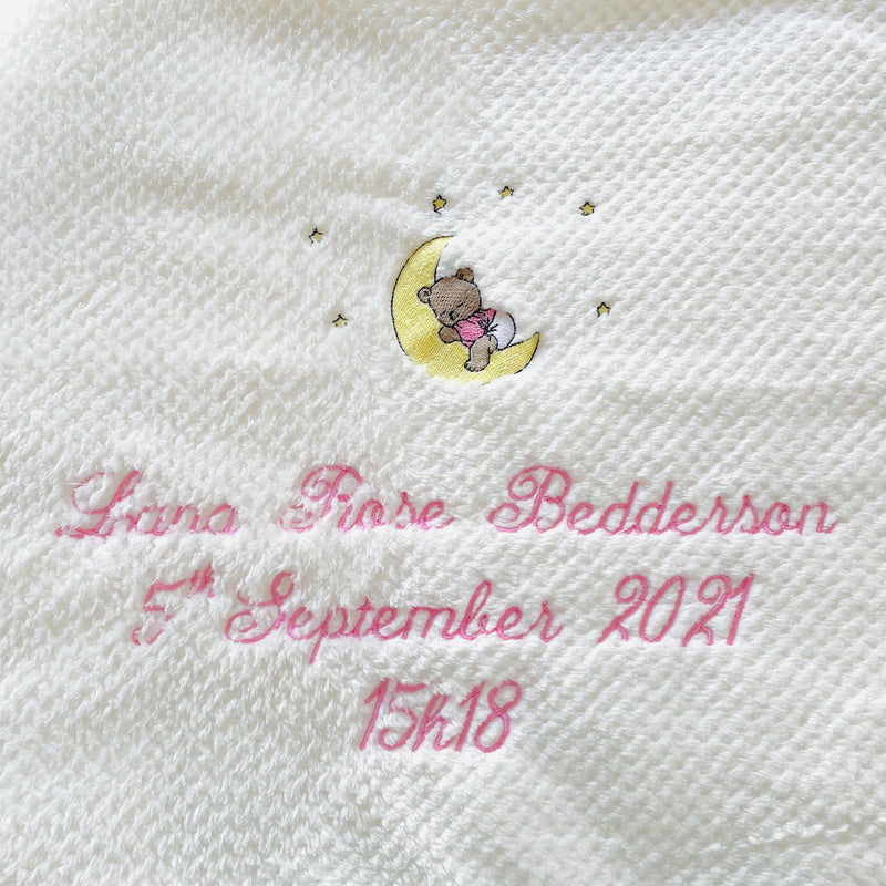 Baby Blanket - Personalised with name, surname, date of birth and picture