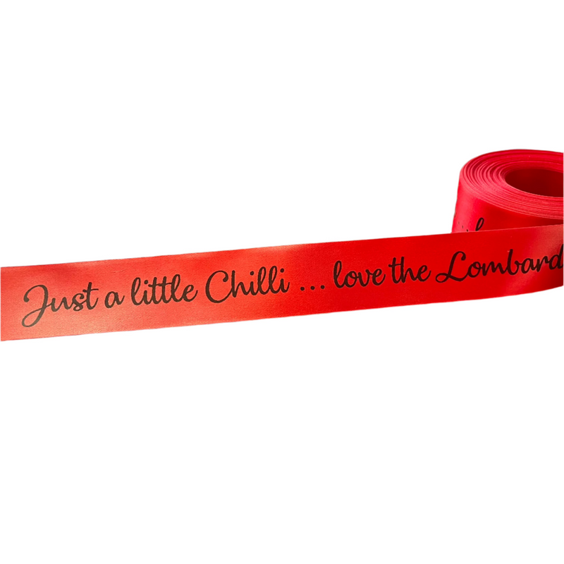 Personalised Satin Ribbon - Standard colour print (sold per metre)