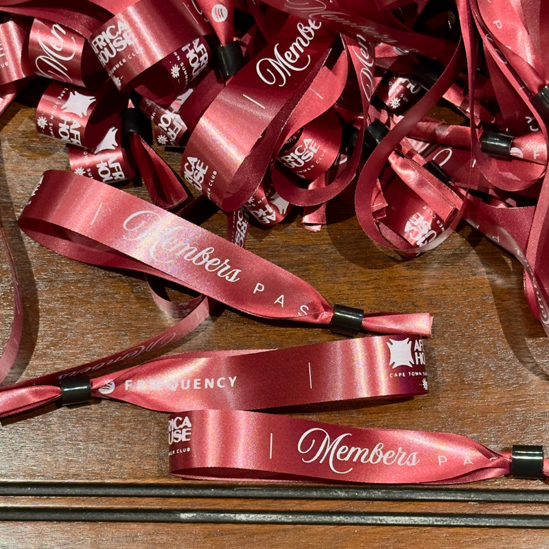 Polysatin Wristbands for Expos, Parties and Conferences - Printed with custom text and logos