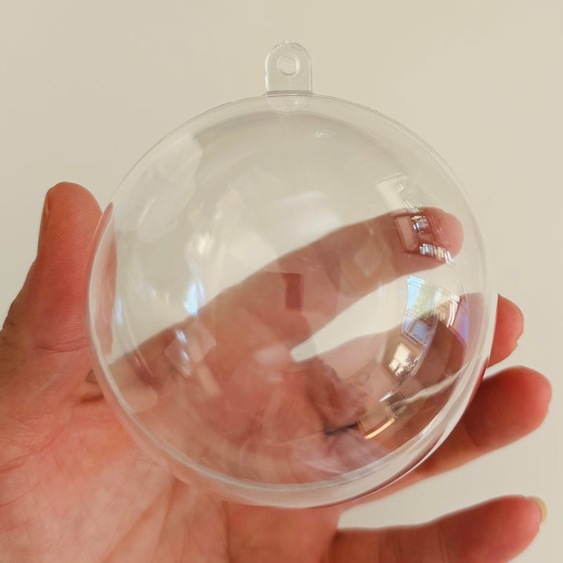 Clear 8cm plastic bauble