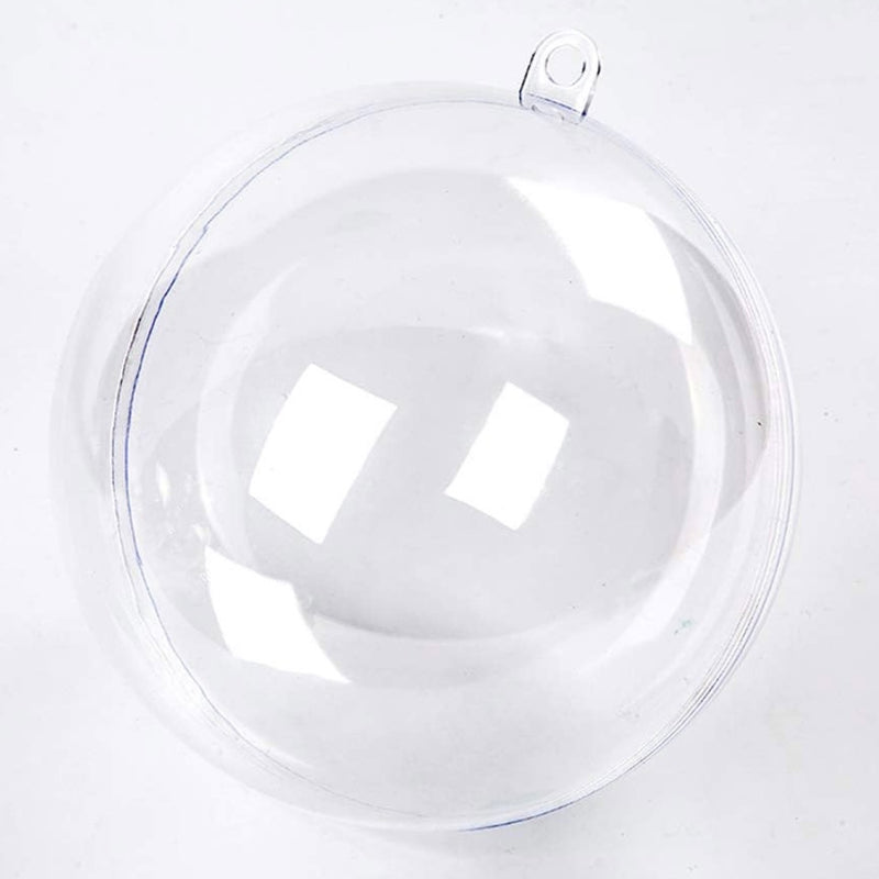 Clear 8cm plastic bauble