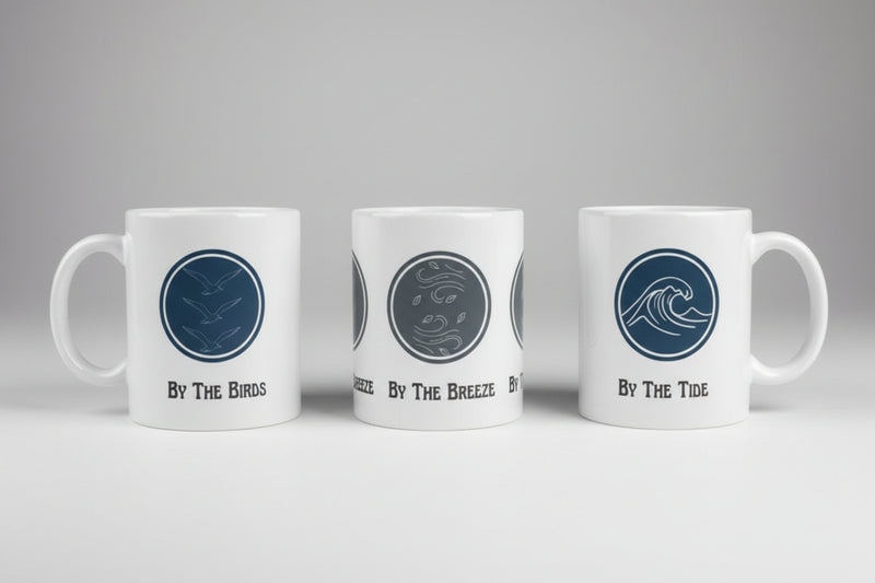Ceramic Mug - By the Birds By the Breeze By the Tide