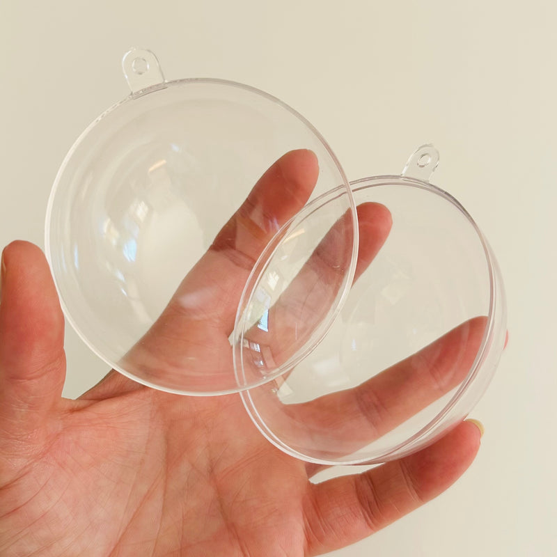 Clear 8cm plastic bauble