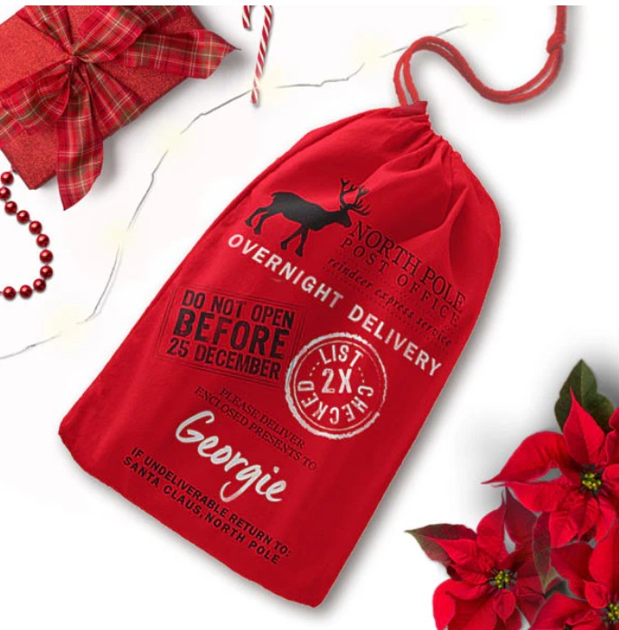 Bag - Personalised Santa Bag - Red
