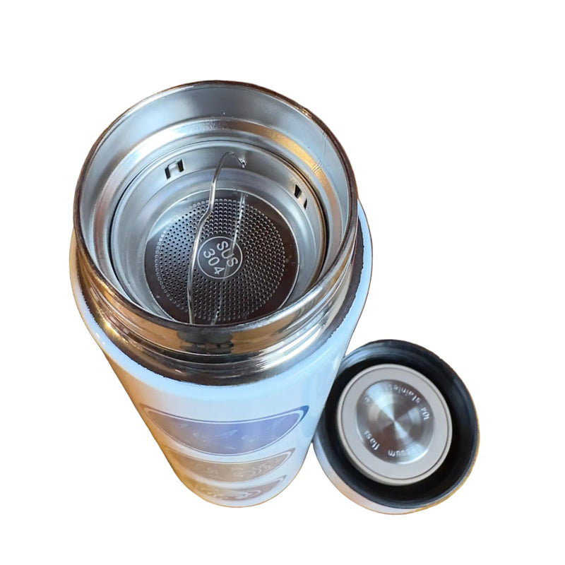 450ml Thermos Flask with digital temperature display - By the Birds By the Breeze By the Tide