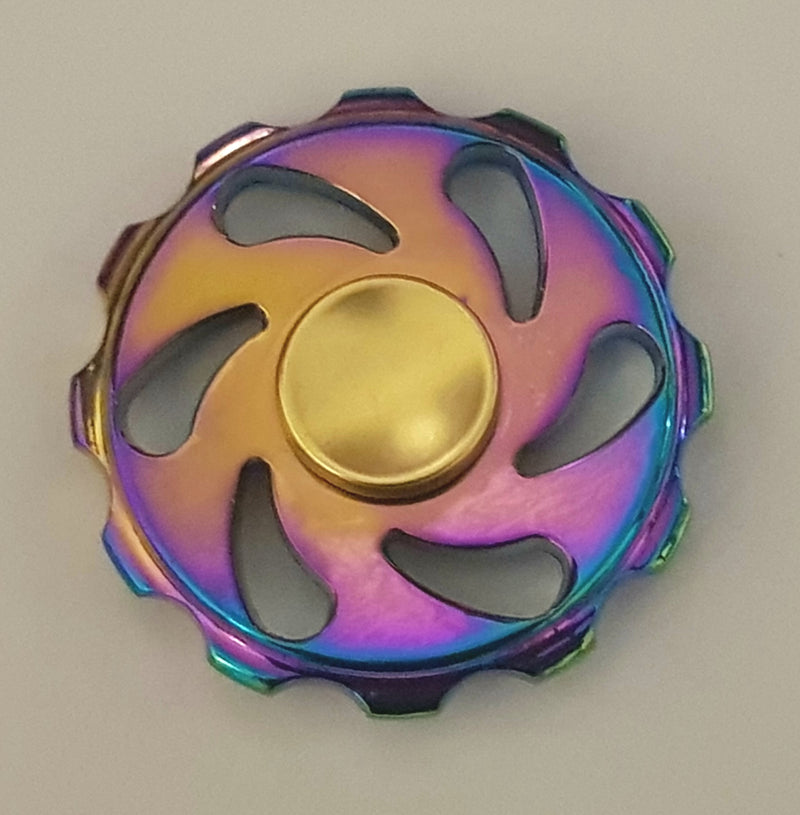 Metallic Rainbow Flower Spinner - Multi Colour