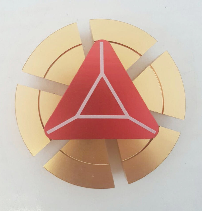 Iron man Metal Spinner - Gold with Red