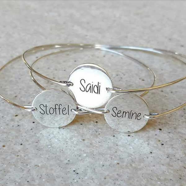 Personalised Sterling Silver Bangle