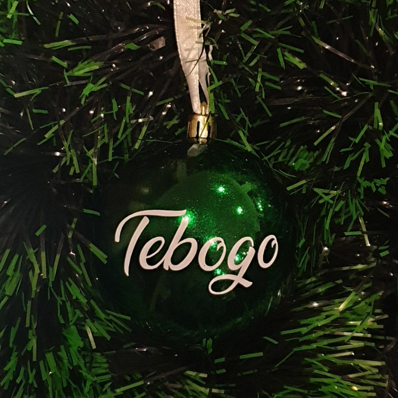 Christmas Bauble - Personalised - PVC (no bow)