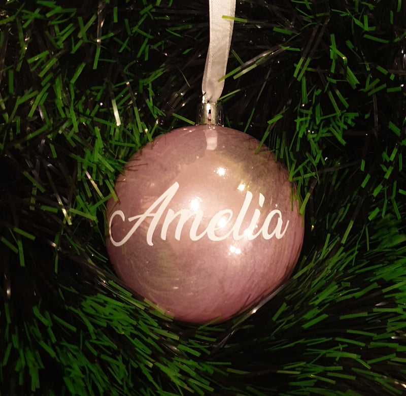 Christmas Bauble - Personalised - PVC (no bow)