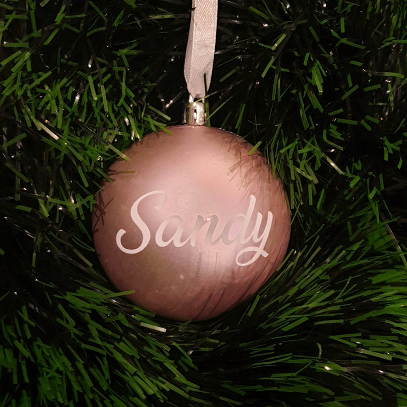 Christmas Bauble - Personalised - PVC (no bow)