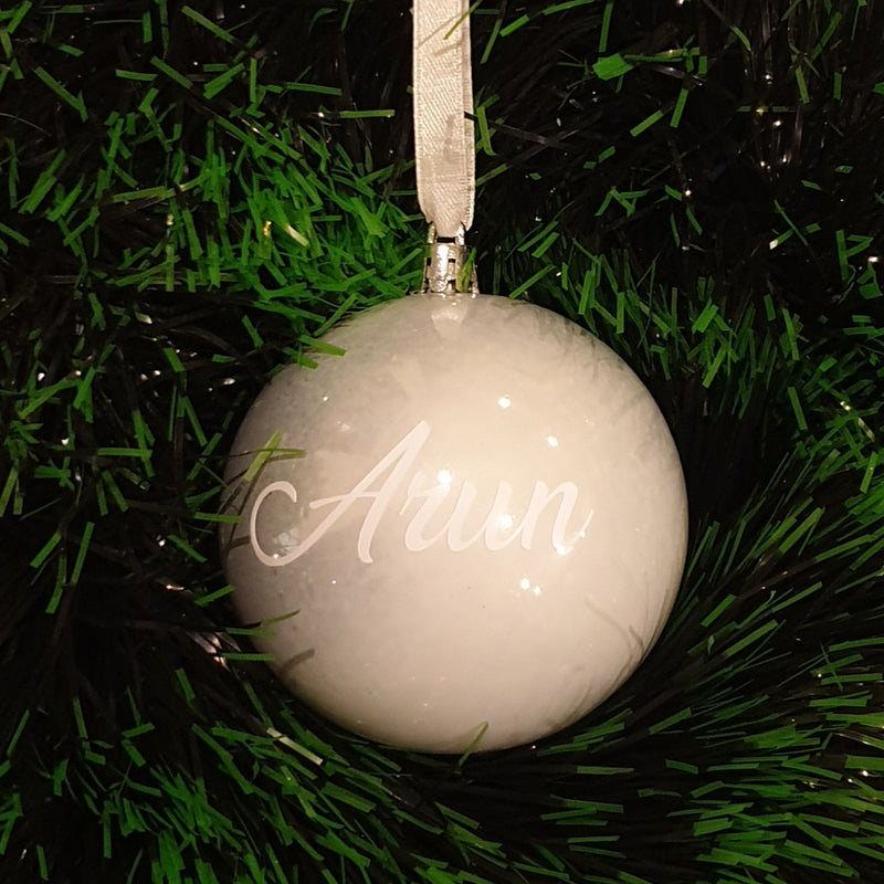 Christmas Bauble - Personalised - PVC (no bow)