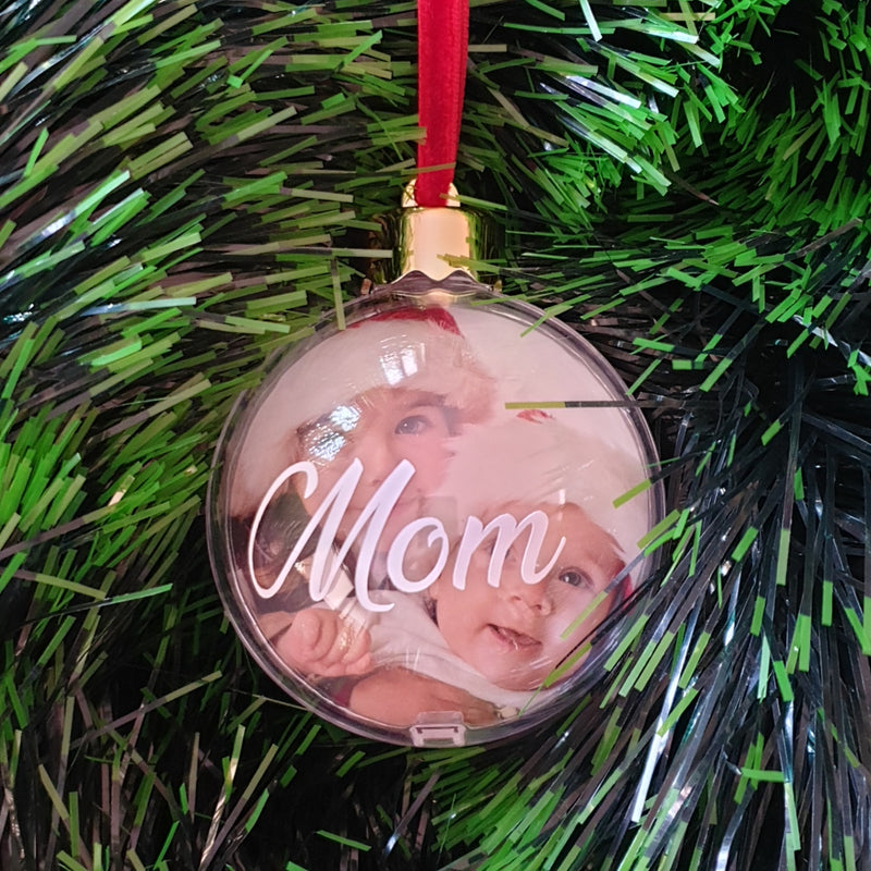 Photo Bauble - Personalised Clear Photo Bauble (8cm)