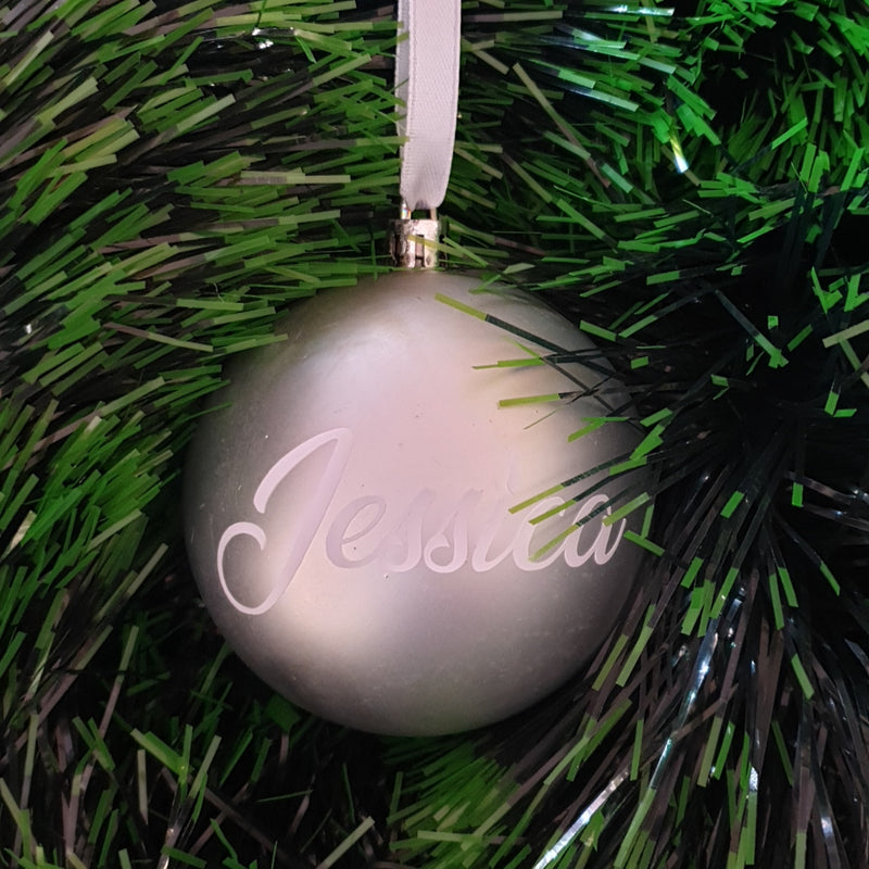 Christmas Bauble - Personalised - PVC (no bow)