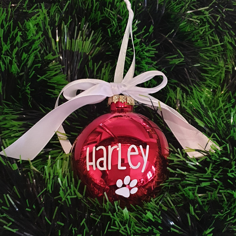 Christmas baubles for pets (glass - various colours)