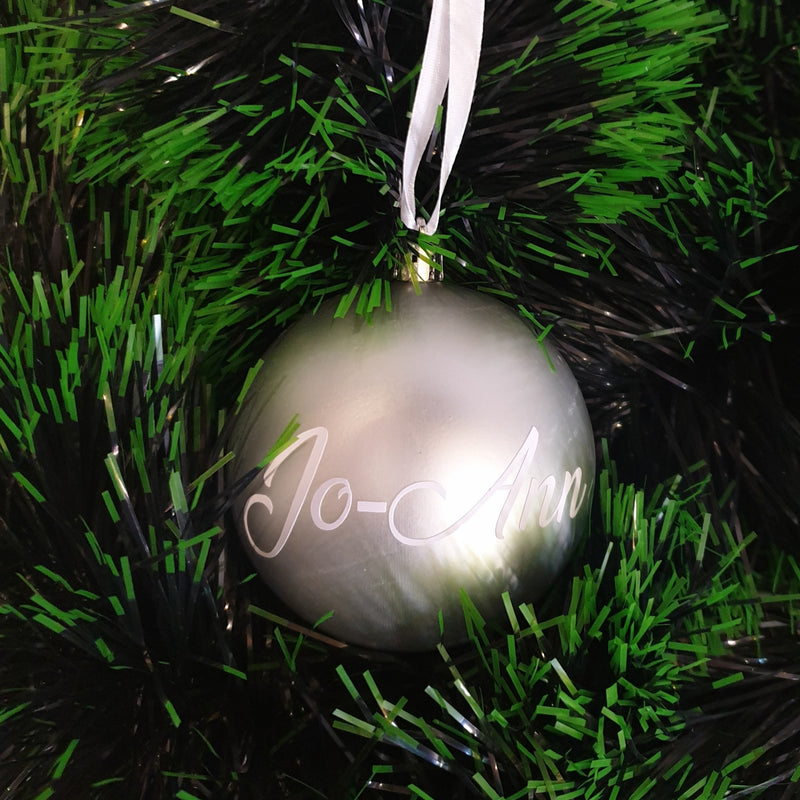 Christmas Bauble - Personalised - PVC (no bow)