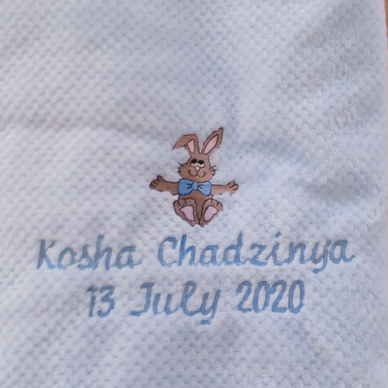Baby Blanket - Personalised with name, surname and picture