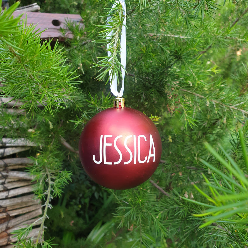 Christmas Bauble - Personalised - PVC (no bow)