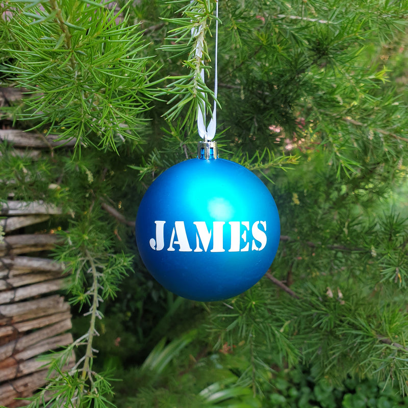Christmas Bauble - Personalised - PVC (no bow)