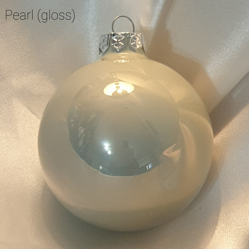 Christmas Bauble - Personalised - Glass (Two ribbon satin bow)