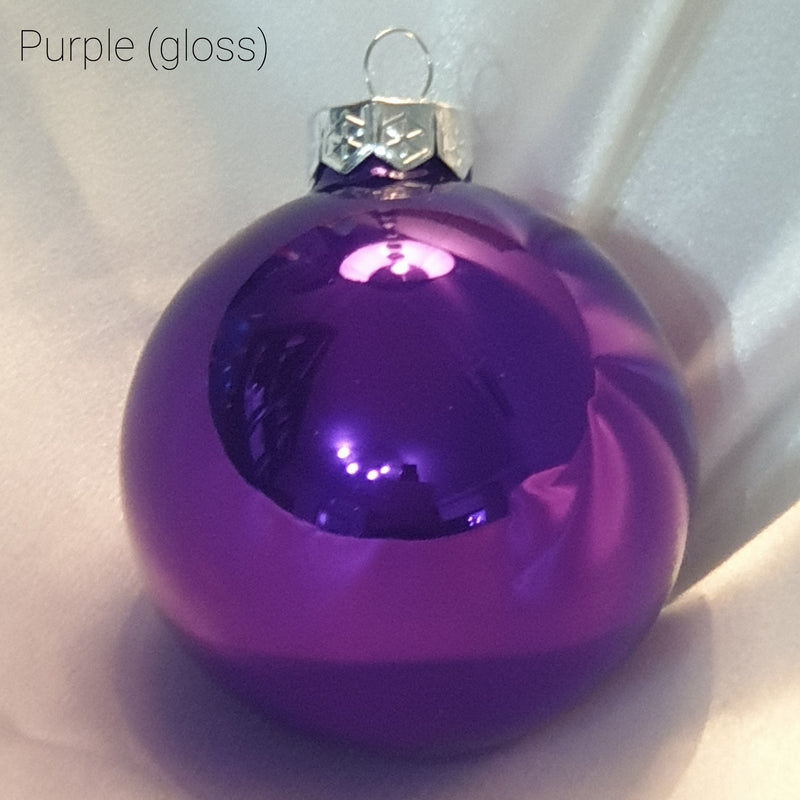 Christmas Bauble - Personalised - Glass (Two ribbon satin bow)