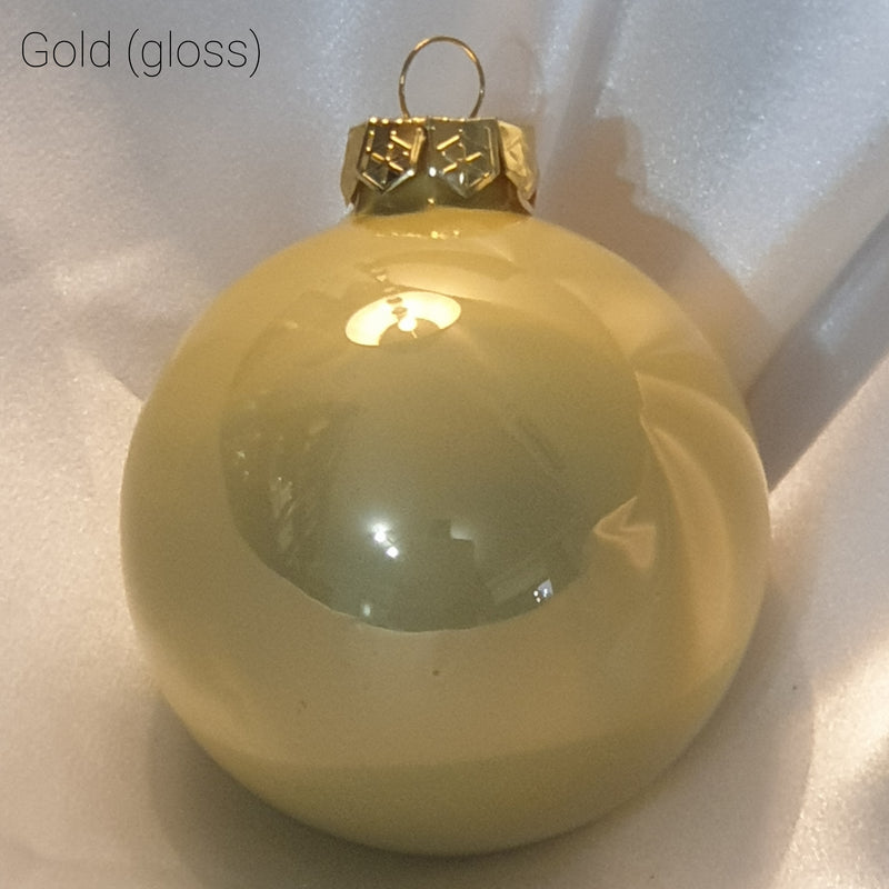 Christmas Bauble - Personalised - Glass (Two ribbon satin bow)