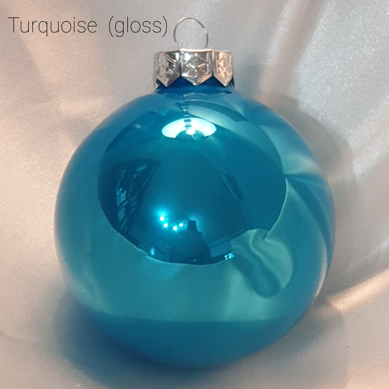 Christmas Bauble - Personalised - Glass (Two ribbon satin bow)