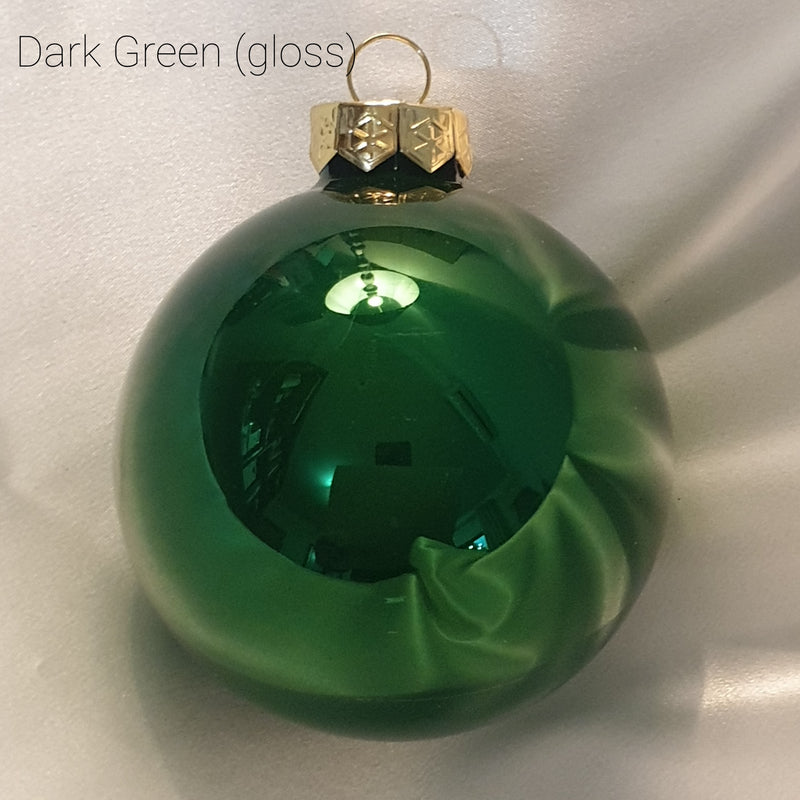 Christmas Bauble - Personalised - Glass (Two ribbon satin bow)