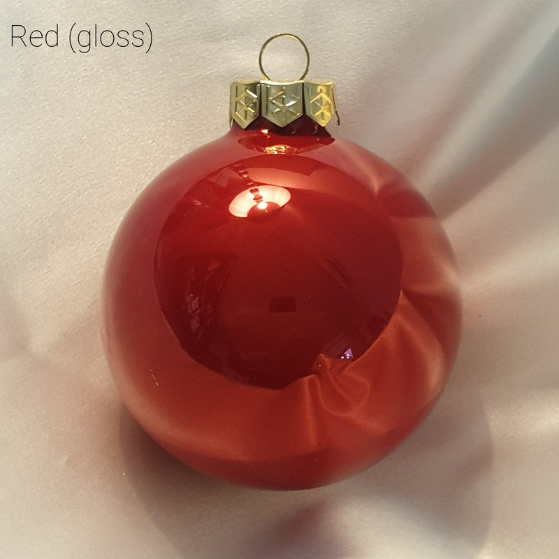 Christmas Bauble - Personalised - Glass (Two ribbon satin bow)