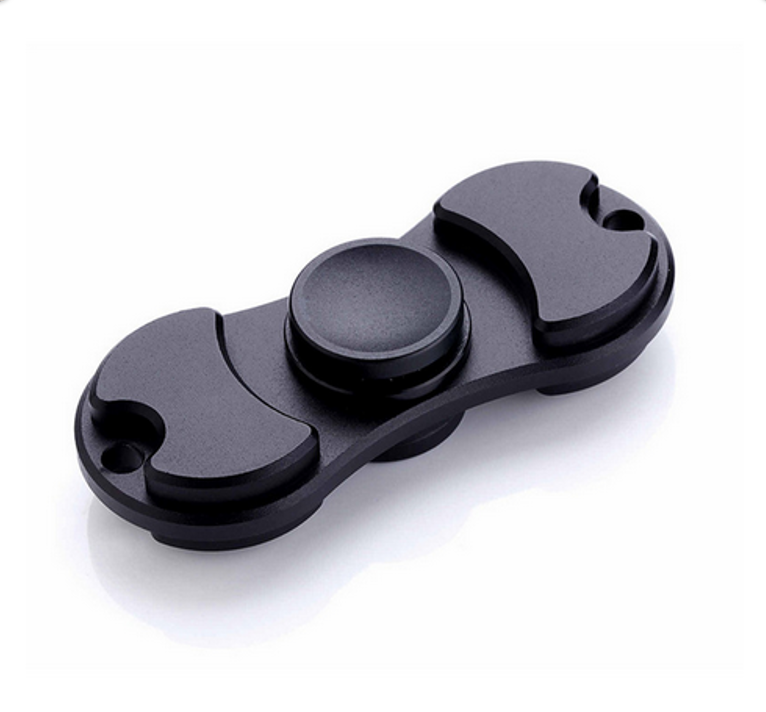 Aluminium Stress/ Fidget Dual Spinner - Black