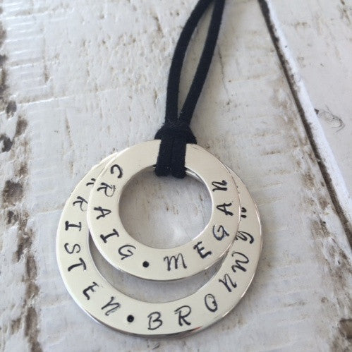 Combined Personalised Hoop Necklace