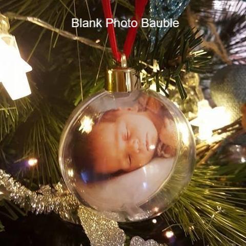 Photo Bauble - Clear Photo Bauble (8cm) - No Print