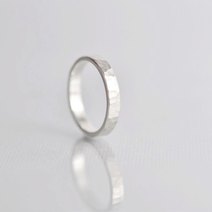 Hammered Sterling Silver Band