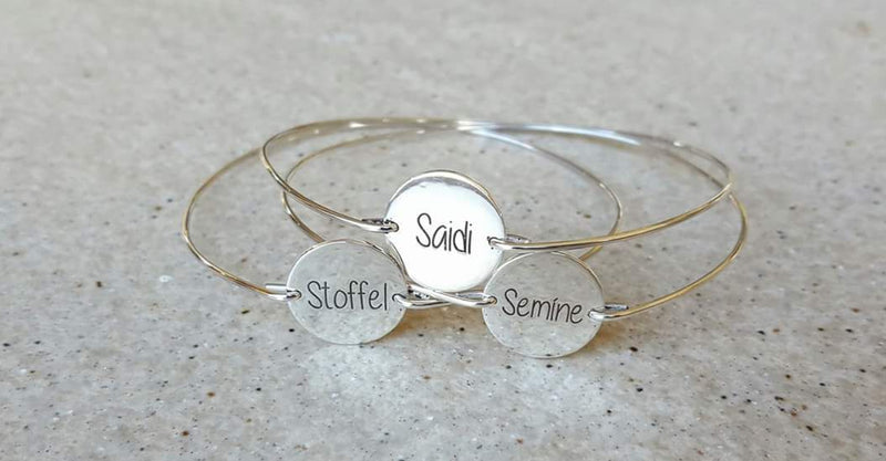 Personalised Sterling Silver Bangle