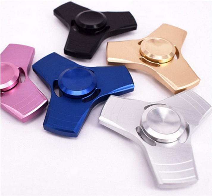 Aluminium Stress/ Fidget Tri-Spinner - Silver