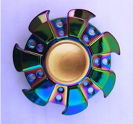 Metallic Rainbow Star Spinner - Multi Colour