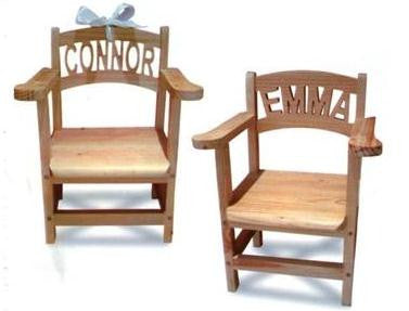 Personalised Wooden Toddler Chairs - With Armrests (1-7 letters)