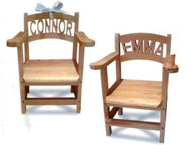 Personalised Wooden Toddler Chairs - With Armrests (8-12 letters)