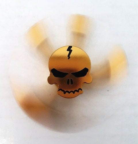 Metal Skull Spinner - Gold